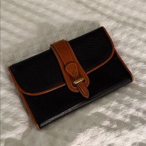 Dooney & Bourke Black and Tan Clutch